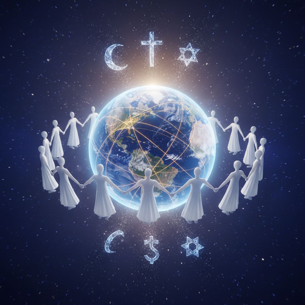 Imagine there's no countries
It isn't hard to do
Nothing to kill or die for
And no religion too
Imagine all the people
Living life in peace