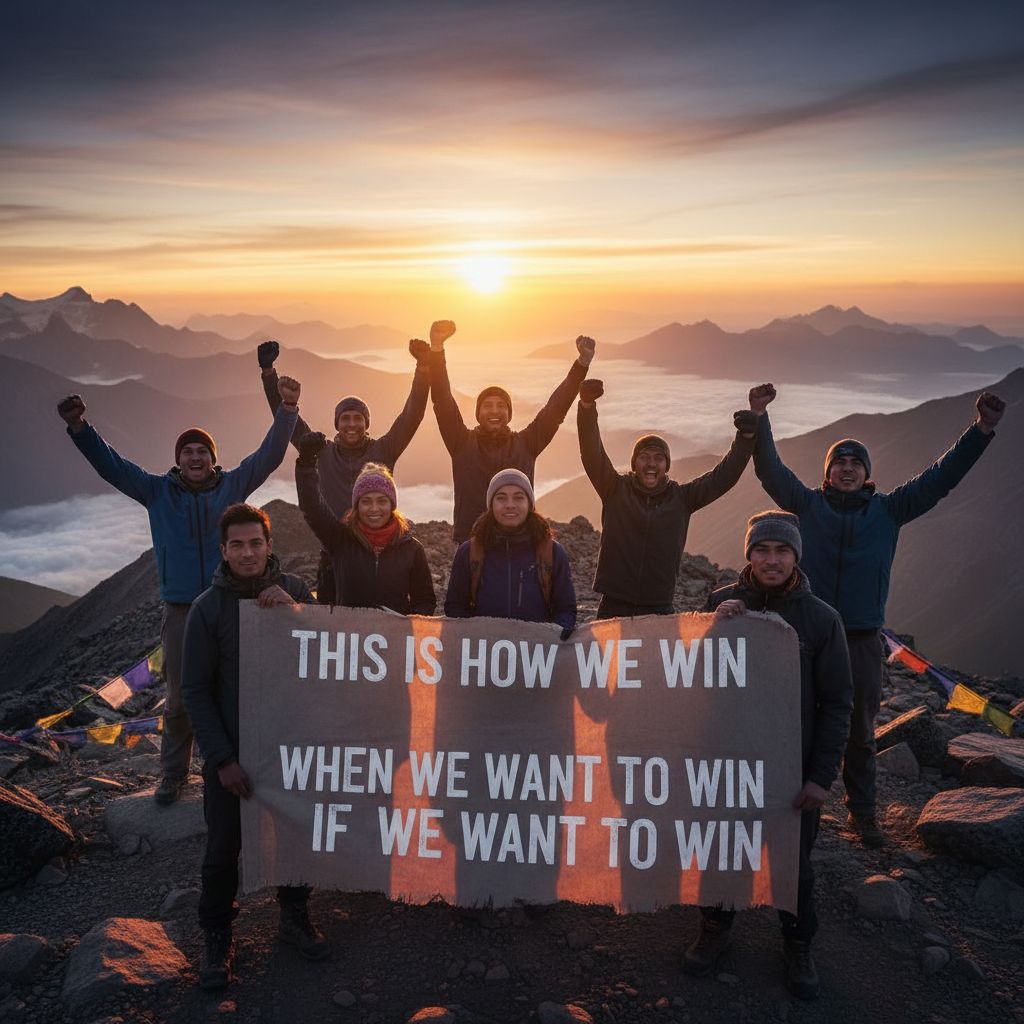 This is how we win
When we want to win
If we want to win